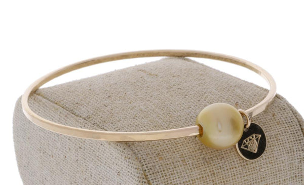 Golden South Sea Pearl Bangle