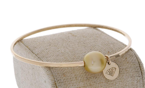 Golden South Sea Pearl Bangle
