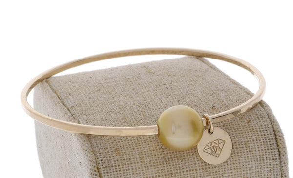 Golden South Sea Pearl Bangle