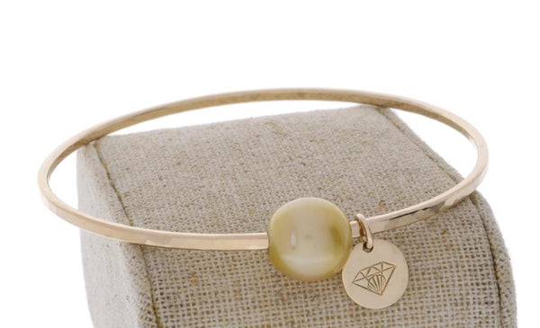 Golden South Sea Pearl Bangle