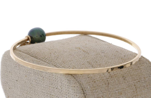 Tahitian Pearl Bangle in Gold