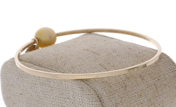 Golden South Sea Pearl Bangle
