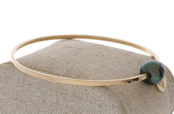 Tahitian Pearl Bangle in Gold