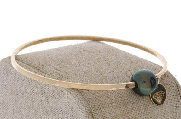 Tahitian Pearl Bangle in Gold