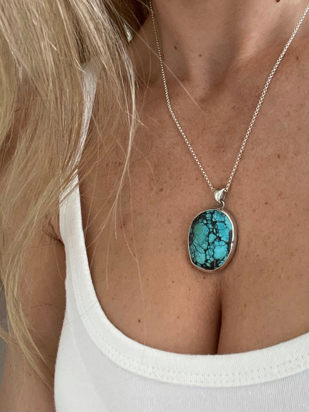 Turquoise Pendant in Silver