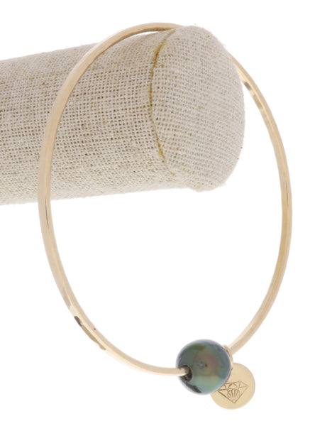 Tahitian Pearl Bangle in Gold
