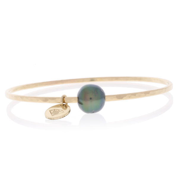 Tahitian Pearl Bangle in Gold