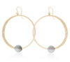 Tahitian Pearl Crescent Moon Hoops