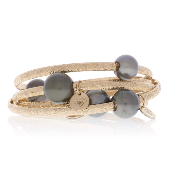 Hawaiian Heirloom Tahitian Pearl Bangles