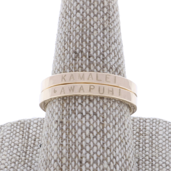 Thick Personalized Stackable Ring