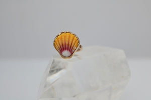 Gold Sunrise Shell Ring