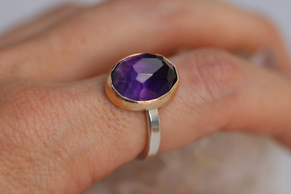 14k Gold Amethyst Ring