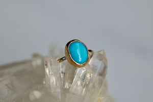 14k Gold Kingsman Turquoise Ring