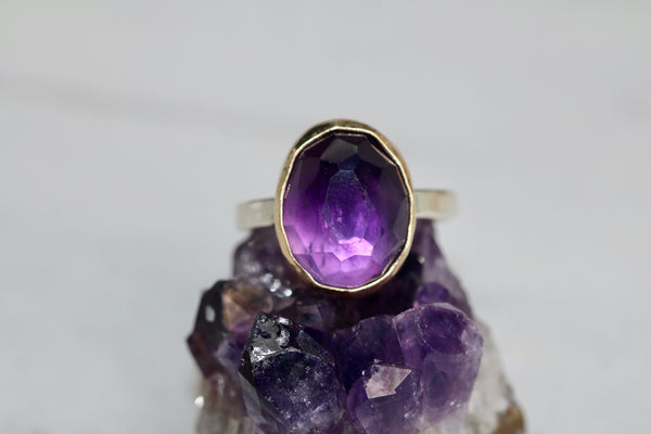 14k Gold Amethyst Ring