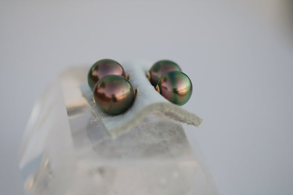 Double Tahitan Pearl Stud Earrings