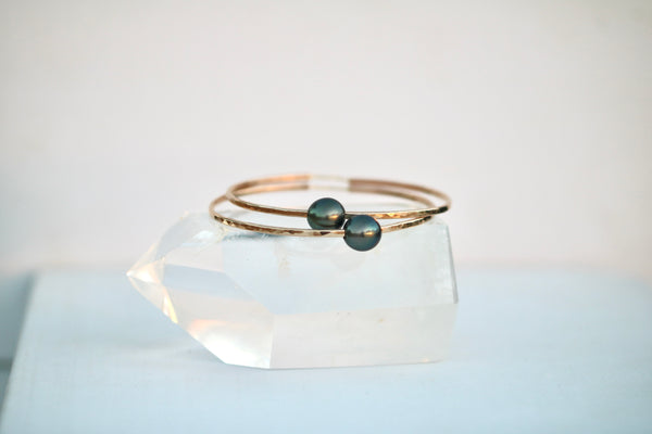 Tahitian Pearl Hoop Earring