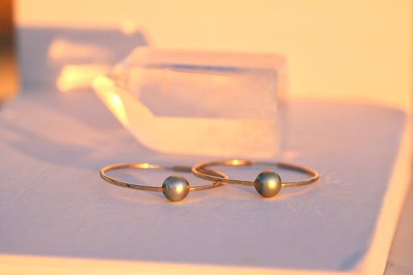 Tahitian Pearl Hoop Earrings