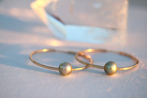 Tahitian Pearl Hoop Earrings