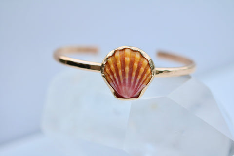 Sunrise Shell Cuff Bracelet in Gold