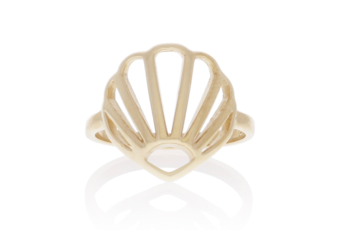 Gold Shell Ring in 14k