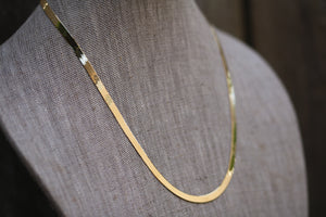 14K Gold Herringbone Chain 5mm