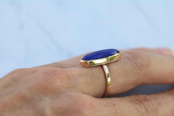14k gold Lapis Lazuli Ring
